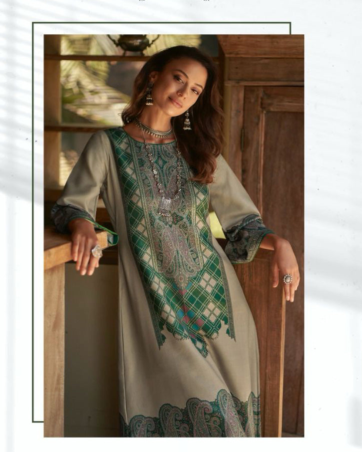 Kesar Ranjha By Karachi prints Designer Velvet Suit Collection